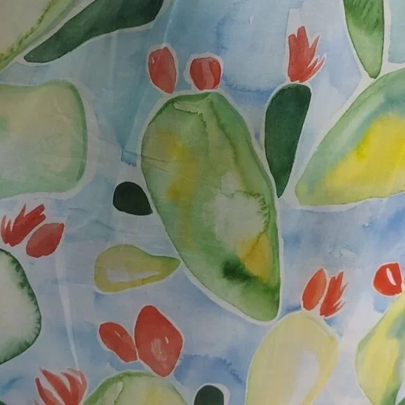 CHARO RUIZ IBIZA Maxi  Dress XS Salamanca Barbary Fruits Blue Green Cotton Resor - Picture 12 of 16